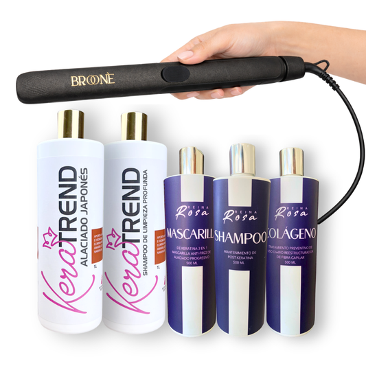 Kit Alaciado Japonés + Cuidado Posterior + Plancha Brooné